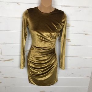 Dress the Population Crushed Velvet Dress NEW